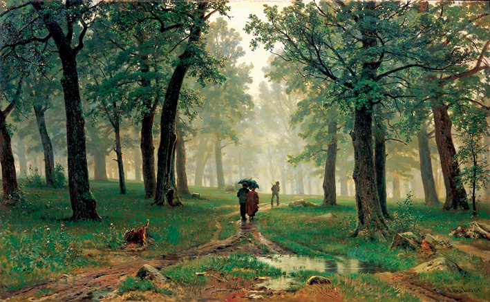  伊凡·伊凡诺维奇·希施金 Ivan I. Shishkin —— 橡木林中的雨